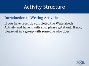 Intro to Writing Activities