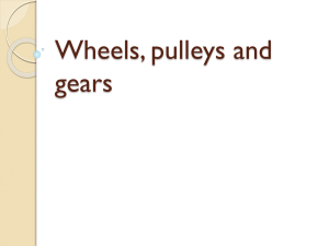 Wheels, pulleys and gears