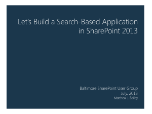 Let`s Build a Search-Based Application in