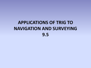 applications of trig to navigation and surveying 9.5