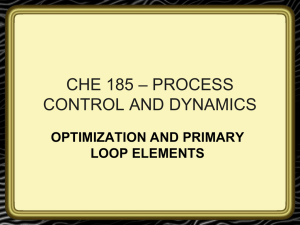 Lect. 03 CHE 185 – PRIMARY LOOP ELEMENTS
