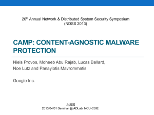 CAMP: Content-Agnostic Malware Protection