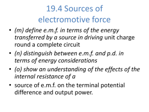 19.4 Sources of electromotive force