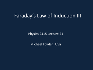 Faraday Induction III - Galileo and Einstein