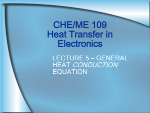 LECTURE 05 - FORMULATION OF CONDUCTION EQUATIONS