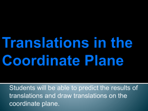 Translations in the Coordinate Plane