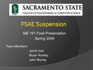 FSAE Suspension