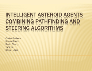 Intelligent Asteroid Agents combining Pathfinding and Steering