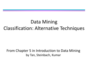 Data Mining Classification: Alternative Techniques