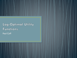 ITA 2012 — A Class of Log-optimal Utility Functions