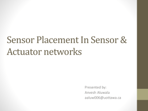 Sensor Placement In Sensor & Actuator networks