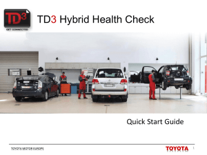 Before you start - Toyota