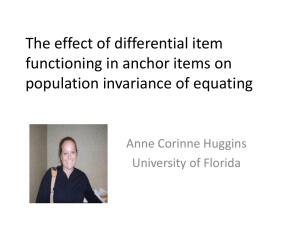 The effect of differential item functioning in anchor items on