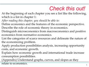 Chapter 1 Introduction: What is Economics?