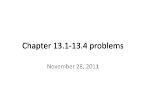 Chapter 13.1-13.4 problems