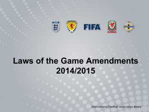 Laws of the Game Amendments 2014/2015
