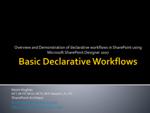 Basic Declarative Workflows SharePoint Designer