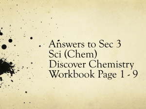Discover Chemistry Workbook Page 1