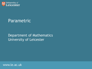 Parametric equations - University of Leicester