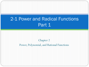 2-1 Power and Radical Functions