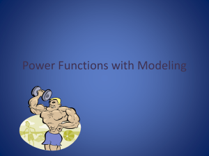 Power Functions with Modeling
