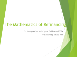 The Mathematics of Refinancing