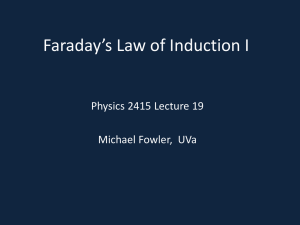 Faraday Induction I - Galileo and Einstein
