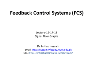 Lecture-16-17-18: Signal Flow Graphs - Dr. Imtiaz Hussain