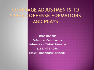 coverage adjustments to spread offense formations