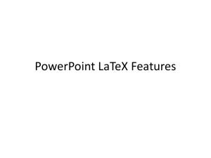 PowerPoint LaTeX Features