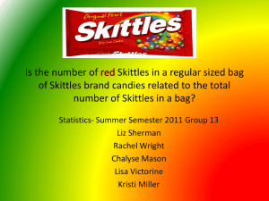 Is the number of red Skittles in a regular sized bag