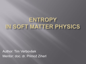 entropy in SOFT MATTER PHYSICS