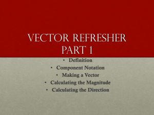 Vector Review Part I