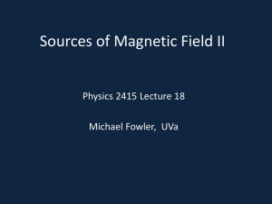 Sources of Magnetic Field II