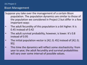 Bison Management - Mathematics for the Life Sciences