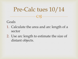 Pre-Calc arc length notes