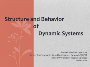 Structure and Behavior of Dynamic Systems
