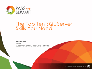 The Top Ten SQL Server Skills You Need