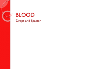 Blood: Drops and Spatter