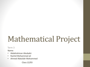 Mathematical Project - Math