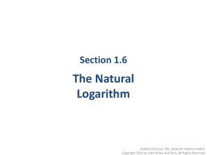 Natural logarithms (.ppt)