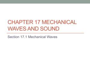 Chapter 17 Mechanical Waves and Sound