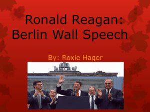 Ronald Reagan speech - AP English Language and Composition