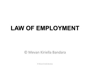 LAW OF EMPLOYMENT