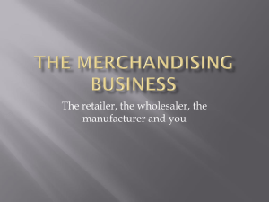 The Merchandising Business