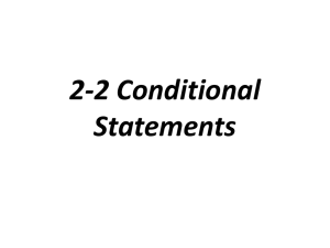2-2 Conditional Statements - Treynor Community Schools