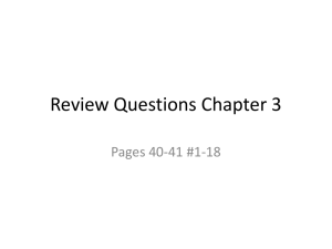 Review Questions Chapter 3