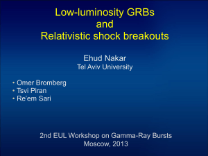 Low luminosity GRBs as a different class and shock breakout events