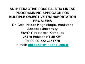AN INTERACTIVE POSSIBILISTIC LINEAR PROGRAMMING