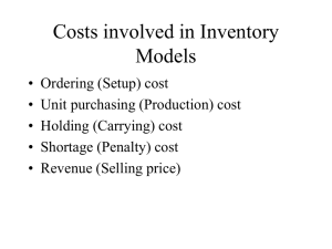 Inventory Planning & Control